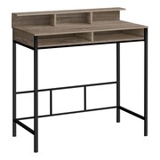 MONARCH SPECIALTIES Computer Desk, Home Office, Standing, Storage Shelves, 48"L, Work, Laptop, Metal, Brown, Black I 7702